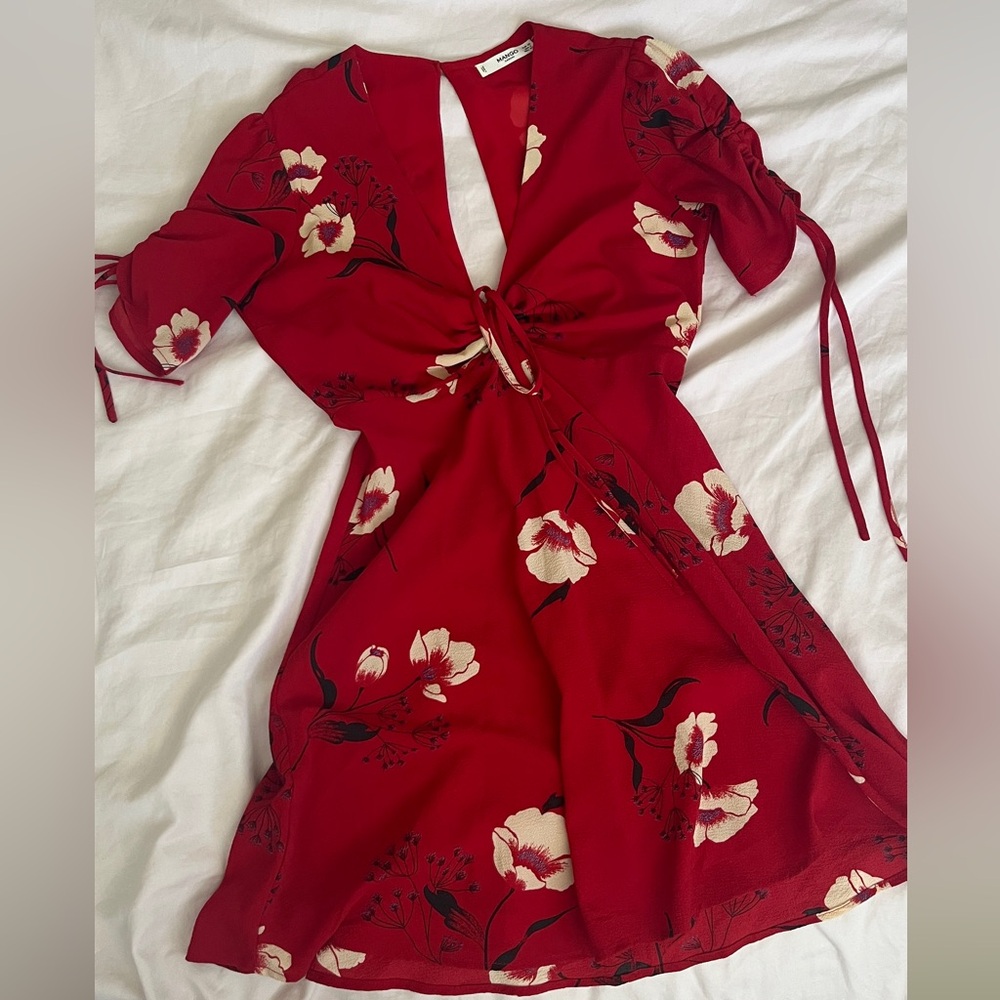 Mango Red Mini Dress